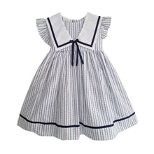 Load image into Gallery viewer, Blue &amp; Navy Striped Dress