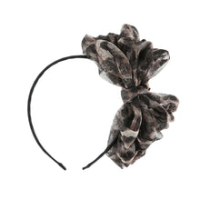 Load image into Gallery viewer, Leopard Tulle Bow &quot;Gladys&quot; Headband