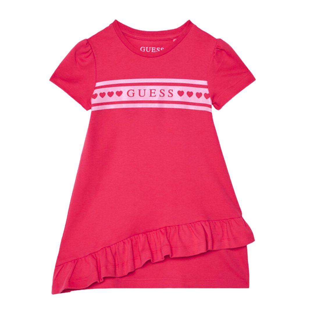 Pink Diagonal Frill Dress