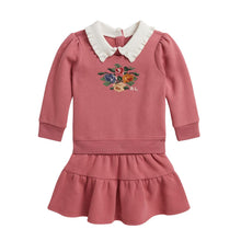 Load image into Gallery viewer, Pink Embroidered Sweat Top &amp; Skirt