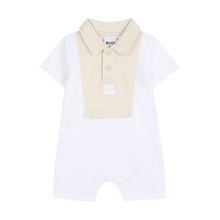 Load image into Gallery viewer, PRE ORDER - White &amp; Beige Piqu­­é Shortie
