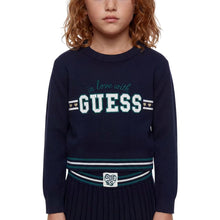 Load image into Gallery viewer, Navy Knit Pleated Skirt &amp; Jumper