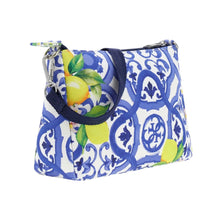 Load image into Gallery viewer, Blue Tile Print &amp; Lemons Handbag