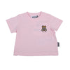 Babies Pale Pink Teddy Badge T-Shirt