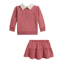 Load image into Gallery viewer, Pink Embroidered Sweat Top &amp; Skirt