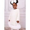 Ivory Boucle Sequin "Jeanette" Dress