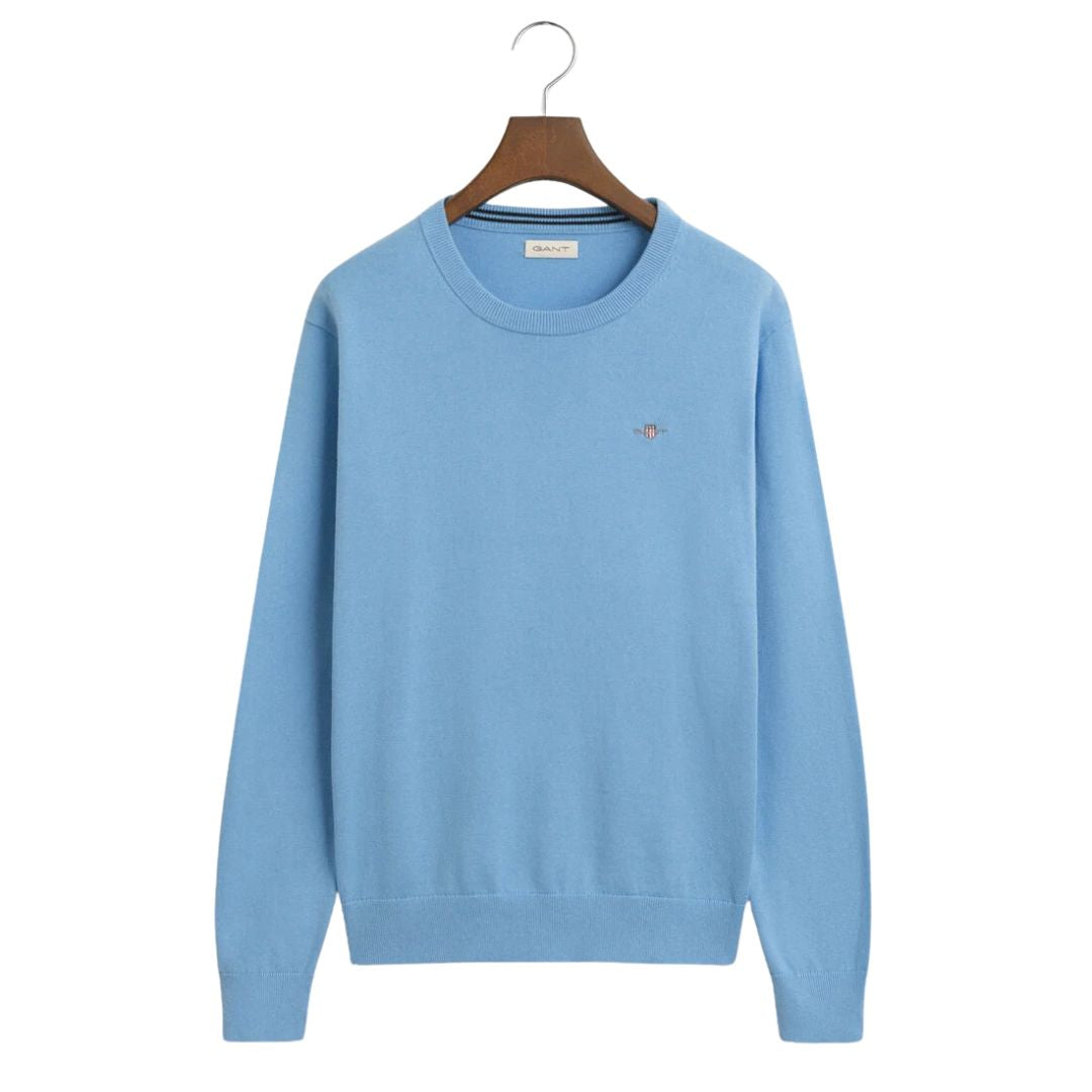 Blue Crew Neck Knit Jumper