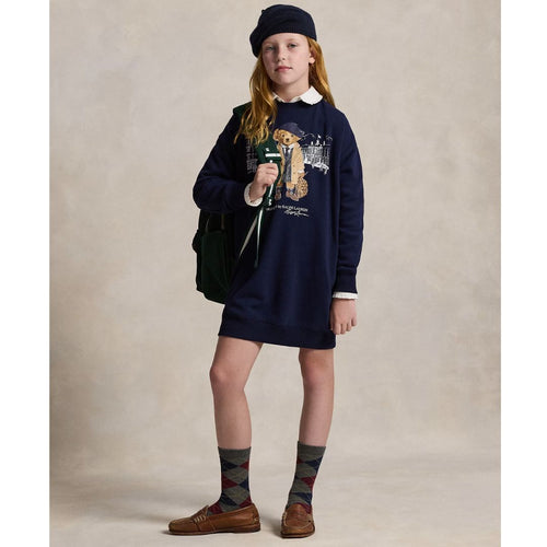 Navy Polo Bear Sweat Dress