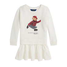 Load image into Gallery viewer, PRE ORDER - Girls Ivory Polo Bear Dress