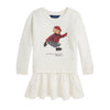 PRE ORDER - Girls Ivory Polo Bear Dress