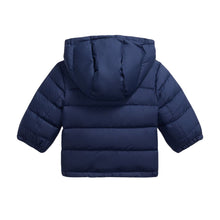 Load image into Gallery viewer, Baby Boys Navy Hooded Down Jacket