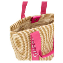Load image into Gallery viewer, Pink Logo Straw Bag
