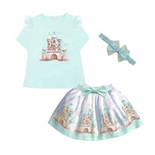 Load image into Gallery viewer, Mint Castle Skirt Set &amp; Headband