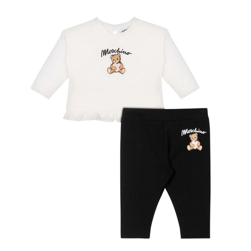 Babies Black & Ivory Legging Set