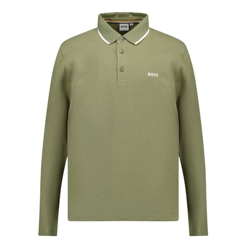 Khaki Green LS Polo Shirt