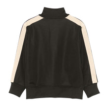Load image into Gallery viewer, Black &amp; Beige Stripe Zip Up Tracksuit