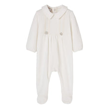 Load image into Gallery viewer, Ivory Velour Babygrow
