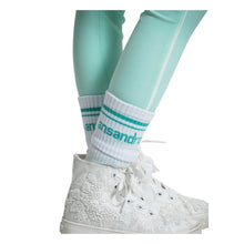 Load image into Gallery viewer, Mint Green Half Crew Socks