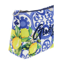 Load image into Gallery viewer, Blue Tile Print &amp; Lemons Handbag