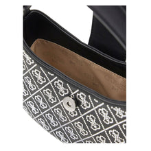 Load image into Gallery viewer, Black Diamanté Logo Handbag