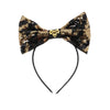 Black & Gold Sequin "Queenie" Headband