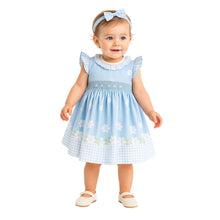 Load image into Gallery viewer, Blue Daisy Dress &amp; Headband