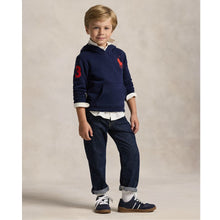 Load image into Gallery viewer, Navy Large Pony Hoodie
