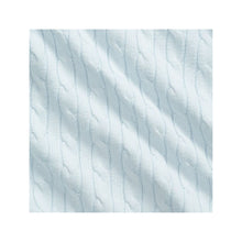 Load image into Gallery viewer, Pale Blue Cable Knit Blanket