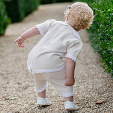 Load image into Gallery viewer, Girls Beige Knitted Shorts Set