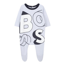Load image into Gallery viewer, Pale Blue Large Logo Babygrow