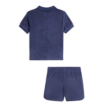 Load image into Gallery viewer, Navy Terry Polo Shirt &amp; Shorts