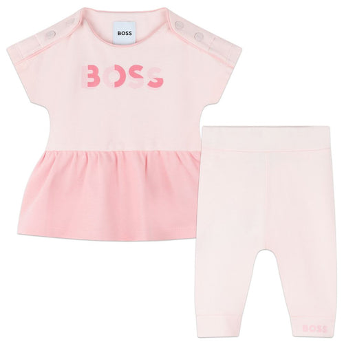 Pink Logo Dress & Legging Set Gift Boxed