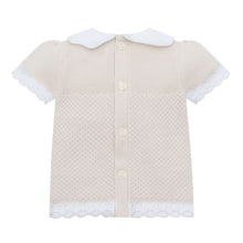 Load image into Gallery viewer, Girls Beige Knitted Shorts Set