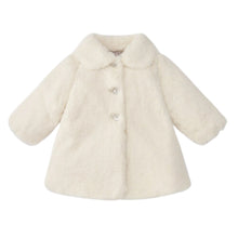 Load image into Gallery viewer, Cream Faux Fur Coat