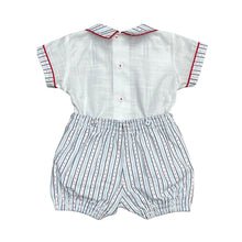 Load image into Gallery viewer, Blue &amp; Red Striped Shorts Set