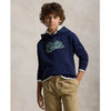 Navy Polo Logo Hoodie