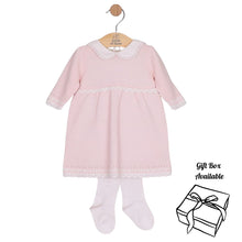 Load image into Gallery viewer, Pink Knitted Dress &amp; Tights