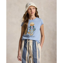 Load image into Gallery viewer, Girls Pale Blue Polo Bear T-Shirt
