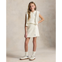 Load image into Gallery viewer, Ivory Cable Knit Polo &amp; Skirt Set