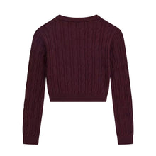 Load image into Gallery viewer, Maroon Cable Knit Jumper