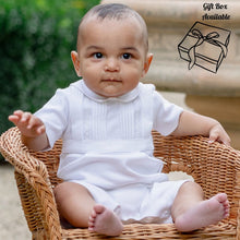 Load image into Gallery viewer, White Pleated Romper