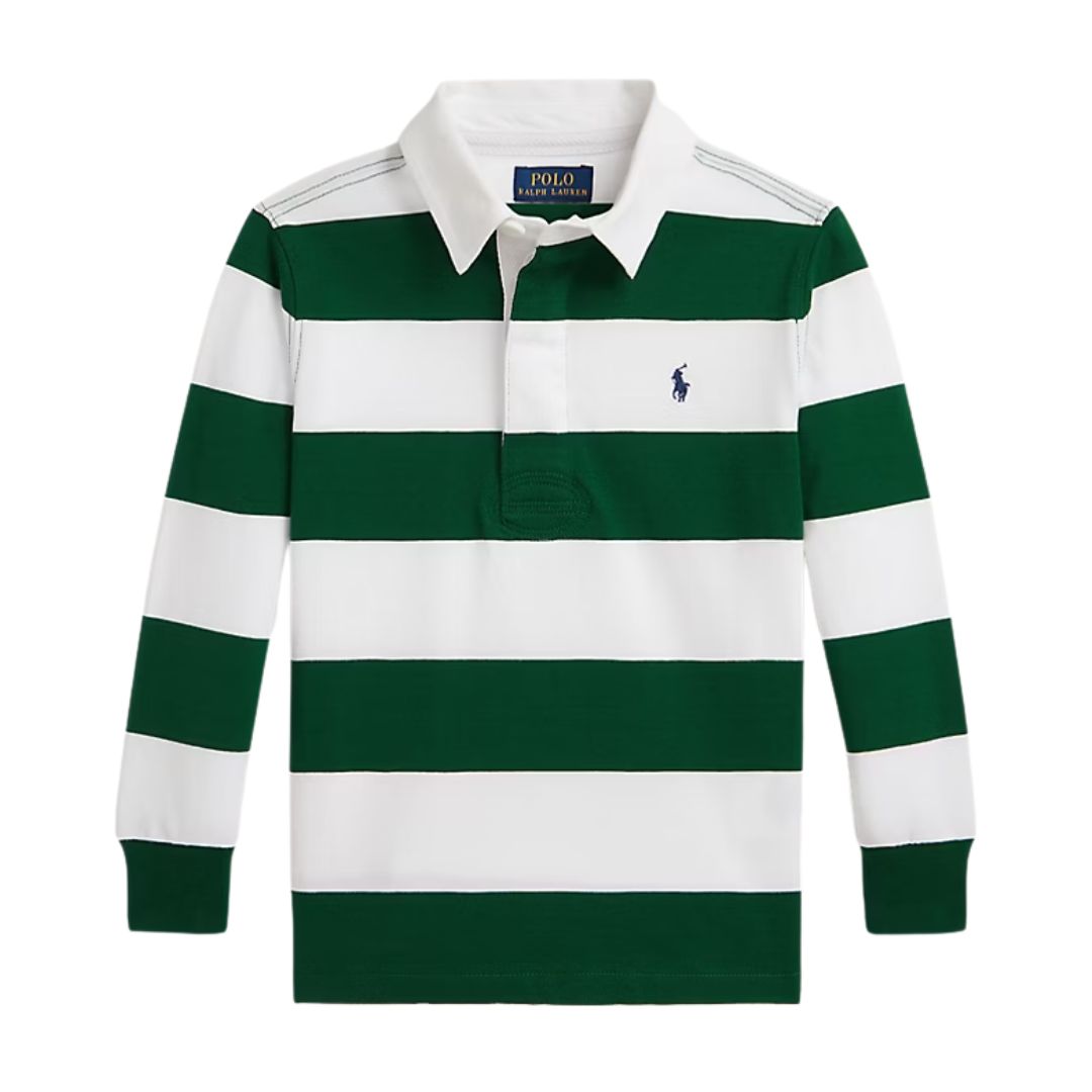 Ralph Lauren Green White Rugby Shirt – Village Kids
