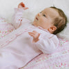 Pink Embroidered & Scalloped Babygrow