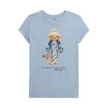 Load image into Gallery viewer, Girls Pale Blue Polo Bear T-Shirt