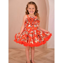 Load image into Gallery viewer, Deep Orange Foil Print Tutu Set