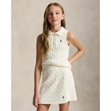 Load image into Gallery viewer, Ivory Cable Knit Polo &amp; Skirt Set