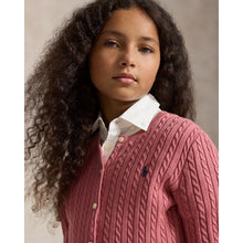 Load image into Gallery viewer, Pink Cable Knit Cardigan &amp; Skirt