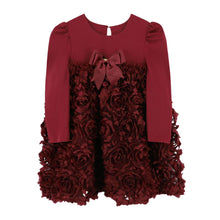 Load image into Gallery viewer, Burgundy Roses &quot;Lively&quot; Dress