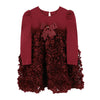 Burgundy Roses "Lively" Dress