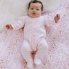 Pink Embroidered & Scalloped Babygrow